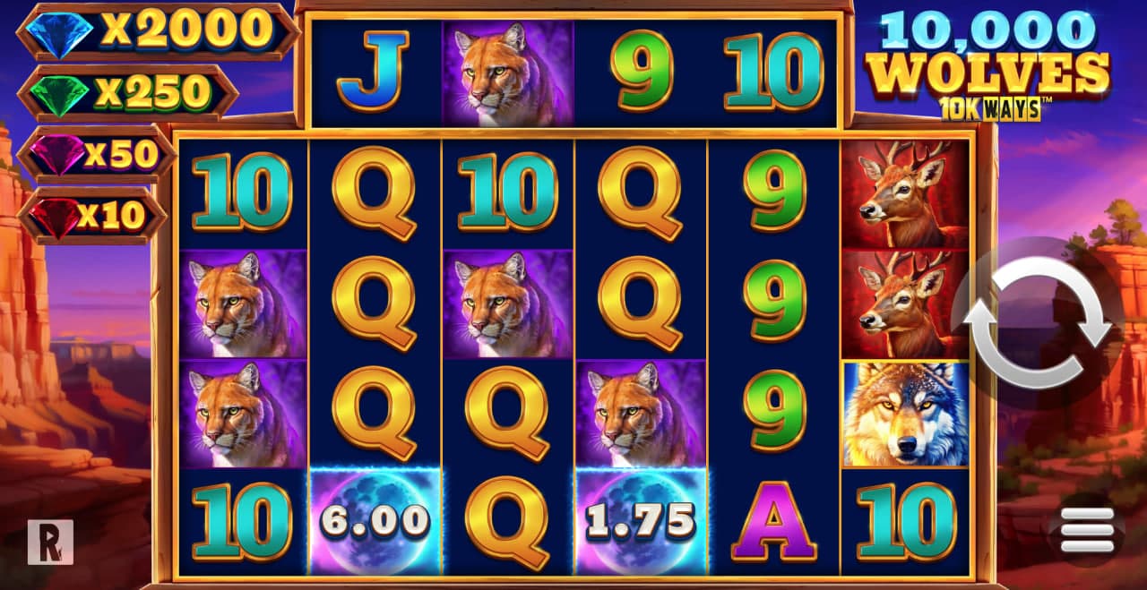 10,000 Wolves 10K Ways by ReelPlay screen 3