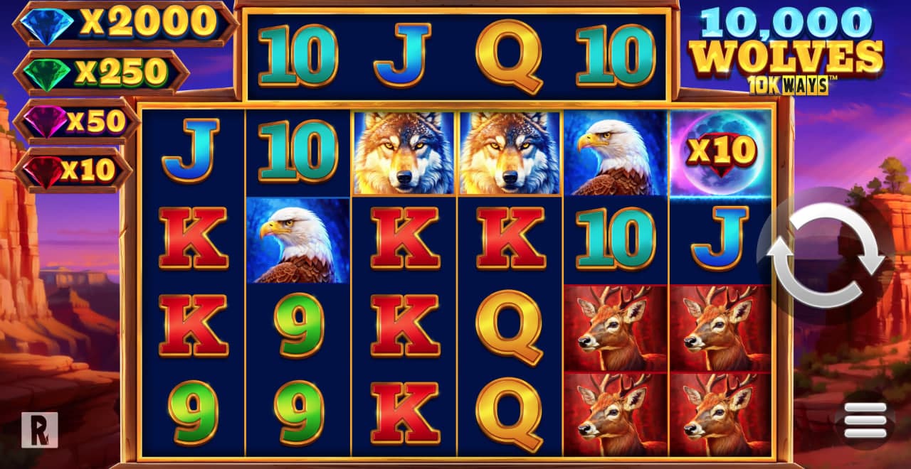 10,000 Wolves 10K Ways by ReelPlay screen 4