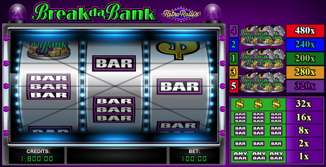 Break da Bank Retro Roller by Games Global screen 4