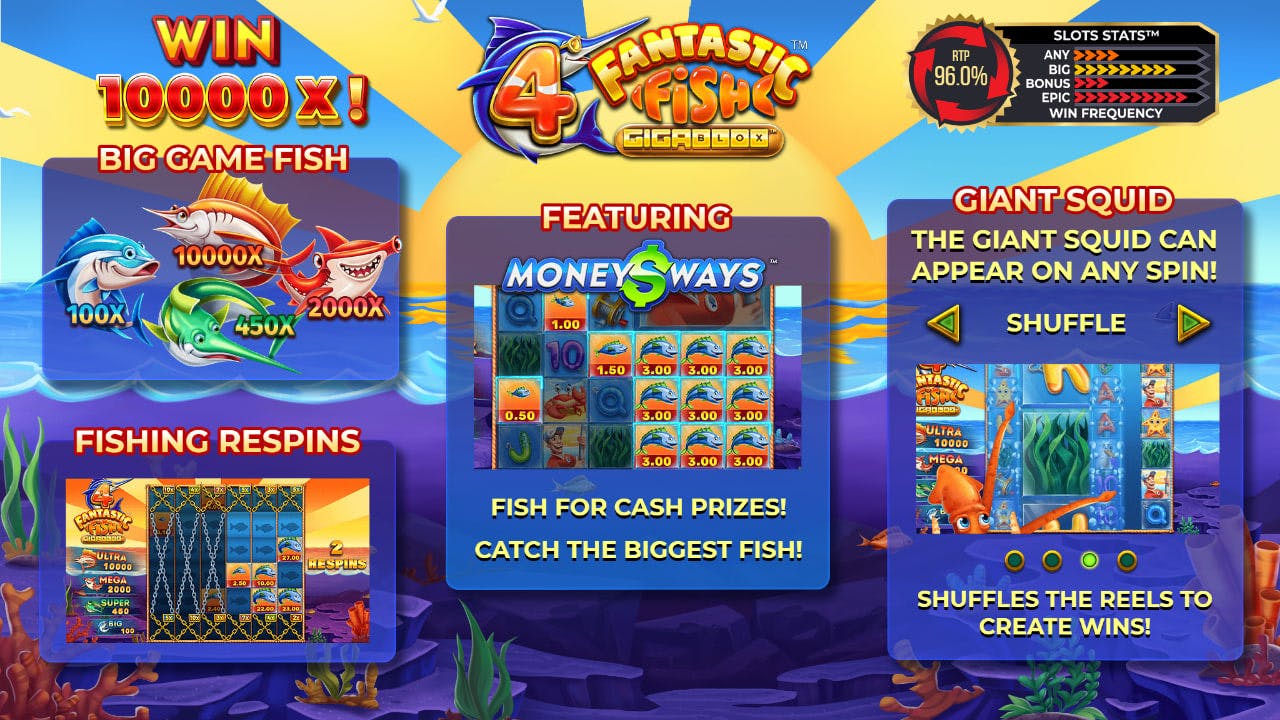 4 Fantastic Fish Gigablox by Yggdrasil Gaming