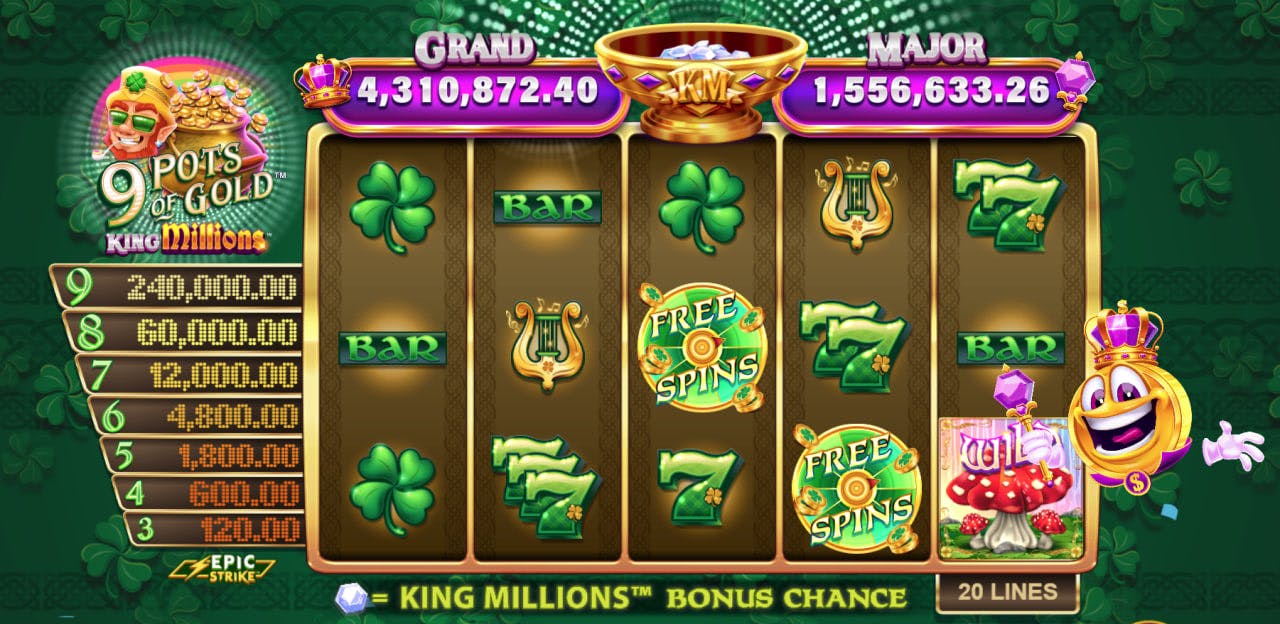 9 Pots of Gold King Millions by Gameburger Studios screen 1
