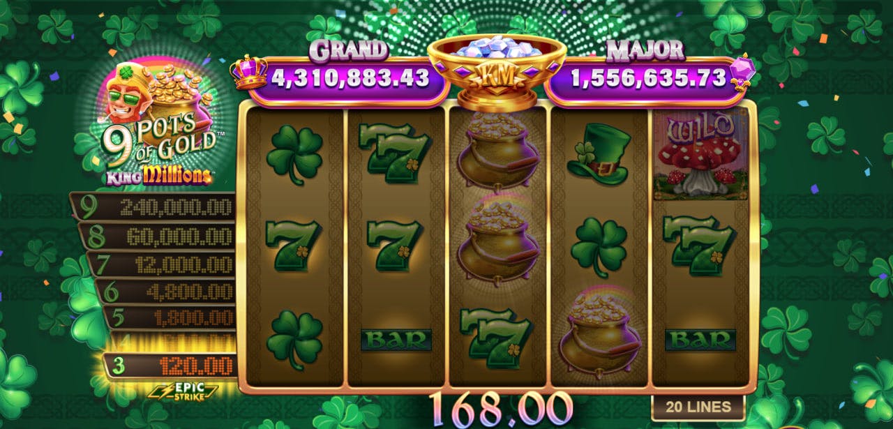 9 Pots of Gold King Millions by Gameburger Studios screen 2