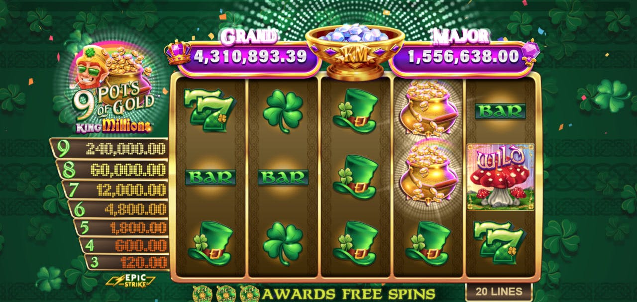 9 Pots of Gold King Millions by Gameburger Studios screen 3