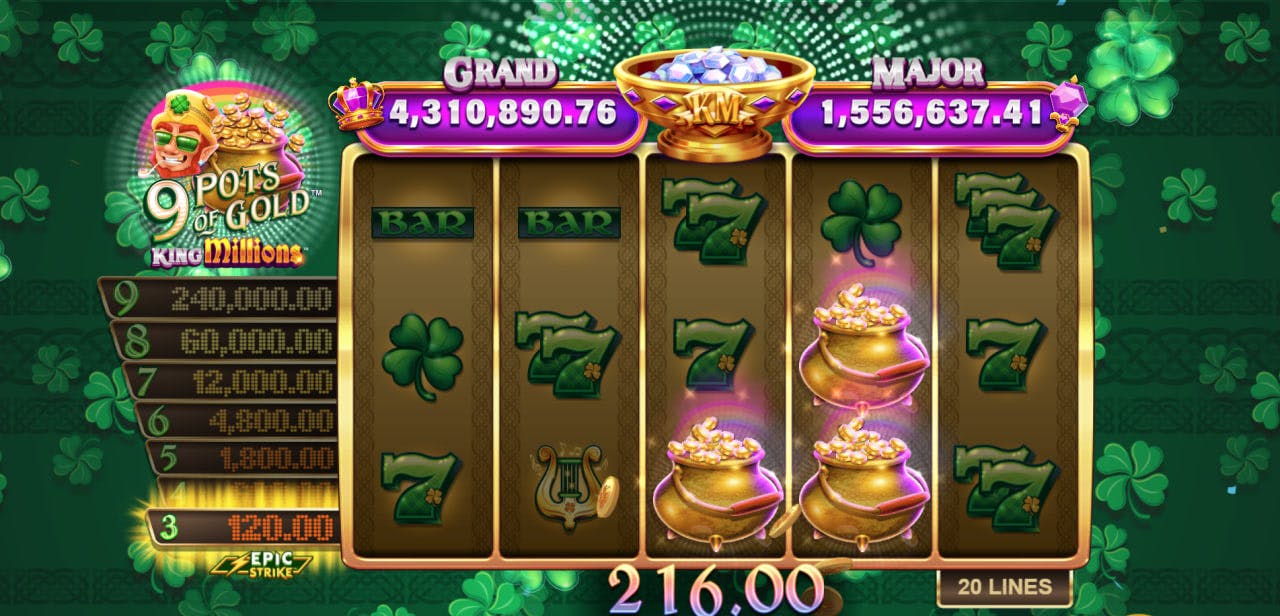 9 Pots of Gold King Millions by Gameburger Studios screen 4