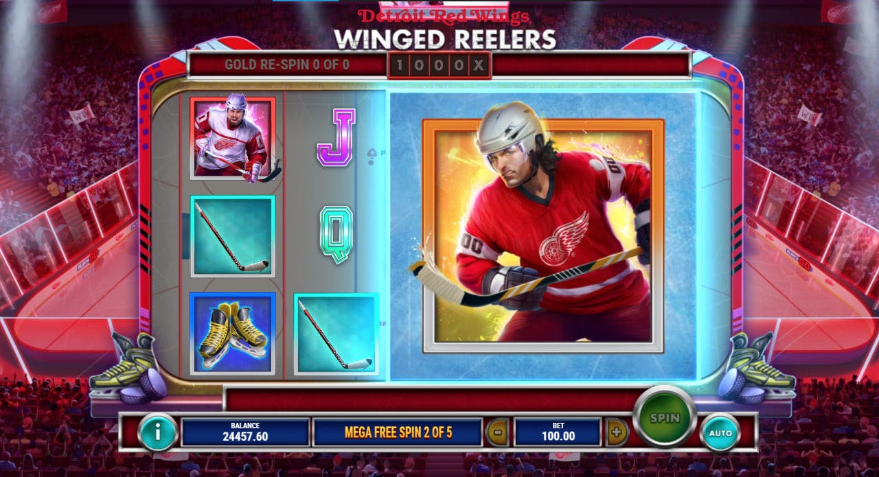 Detroit Red Wings Winged Reelers by Play'n GO screen 2