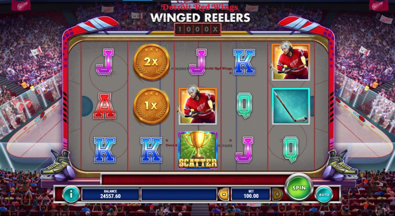 Detroit Red Wings Winged Reelers by Play'n GO screen 4
