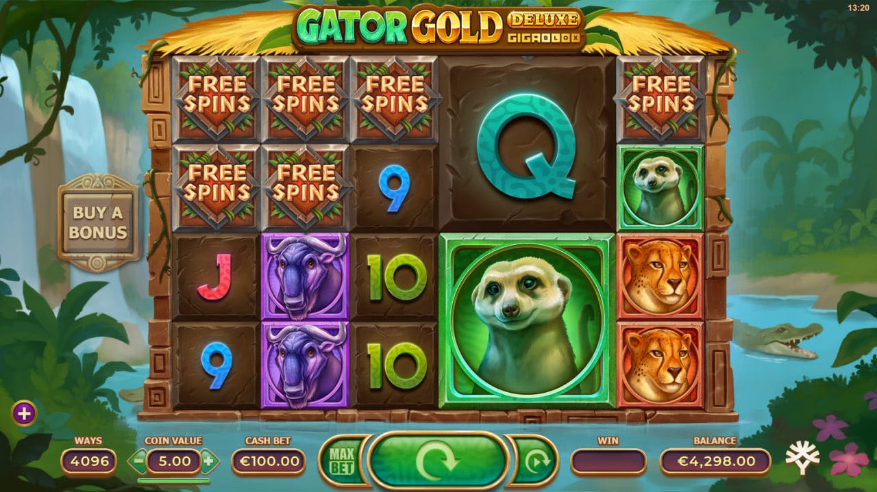 Gator Gold Deluxe Gigablox by Yggdrasil Gaming screen 2