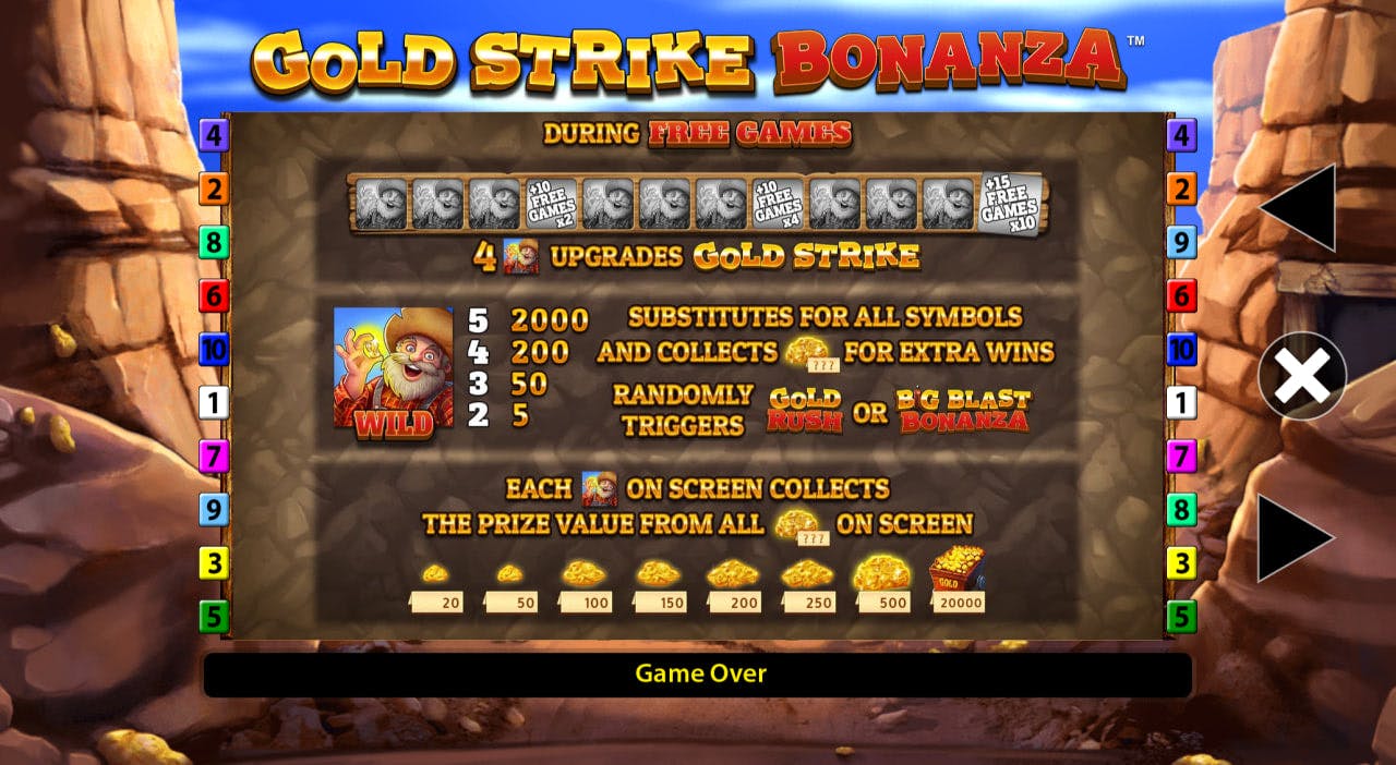 Gold Strike Bonanza by Blueprint Gaming screen 3