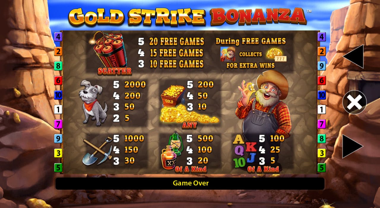 Gold Strike Bonanza by Blueprint Gaming screen 4