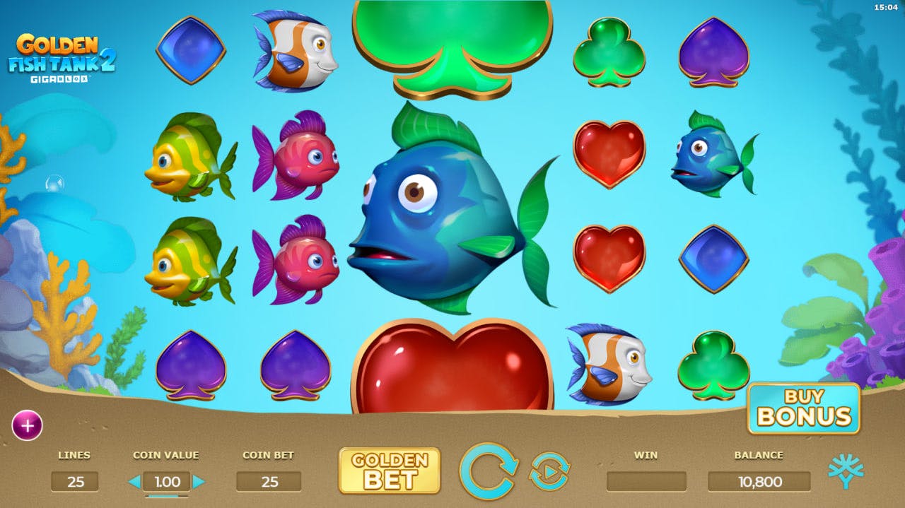 Golden Fish Tank 2 Gigablox by Yggdrasil Gaming screen 1