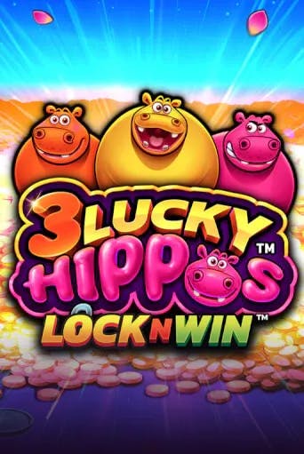 3 Lucky Hippos Slot Game Logo by Games Global