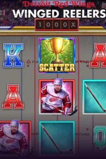 Detroit Red Wings Winged Reelers Slot Game Logo by Play'n GO