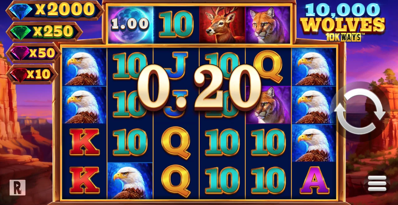 10,000 Wolves 10K Ways by ReelPlay - background 5