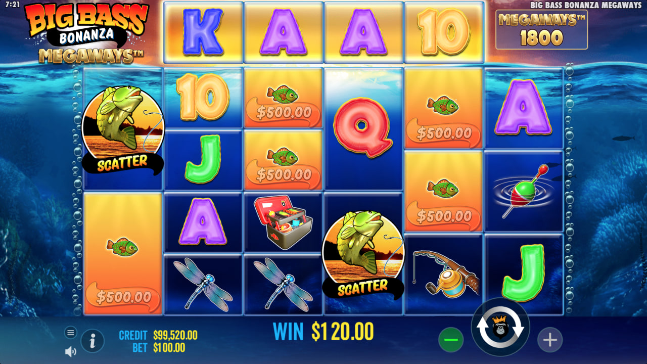 Big Bass Bonanza Megaways by Pragmatic Play screen 1