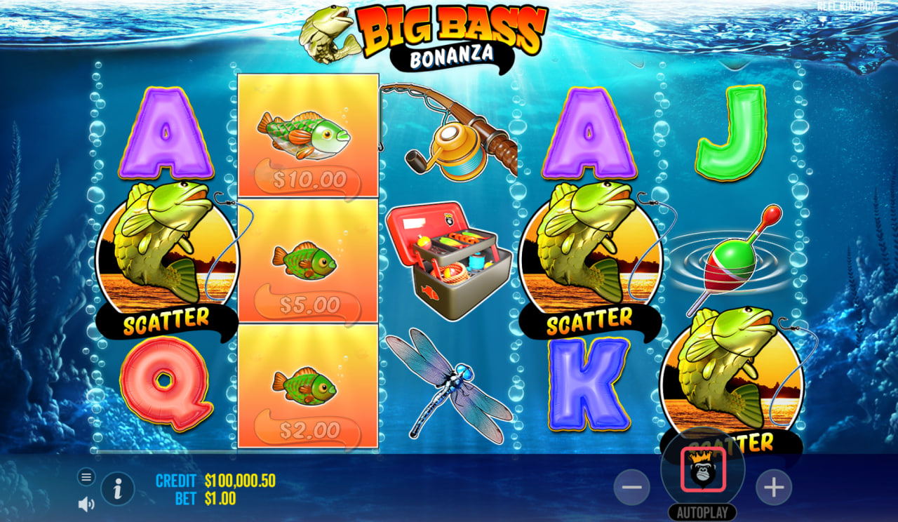 Big Bass Bonanza by Pragmatic Play, Reel Kingdom screen 3