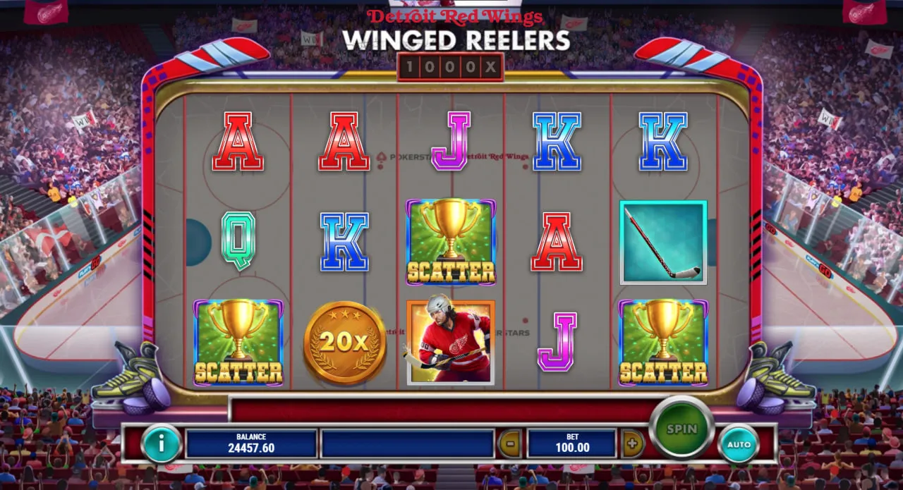 Detroit Red Wings Winged Reelers by Play'n GO screen 1