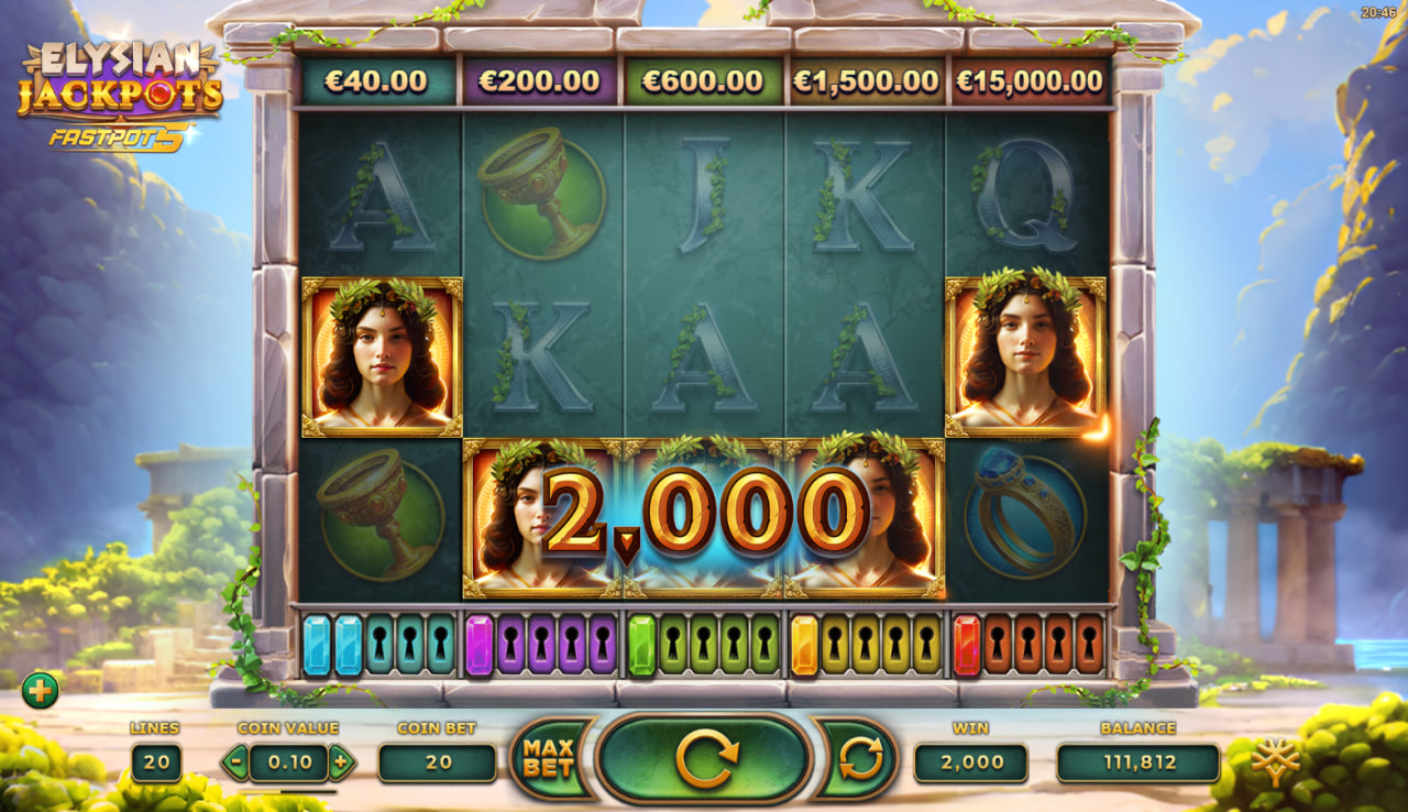 Elysian Jackpots by Yggdrasil Gaming screen 2
