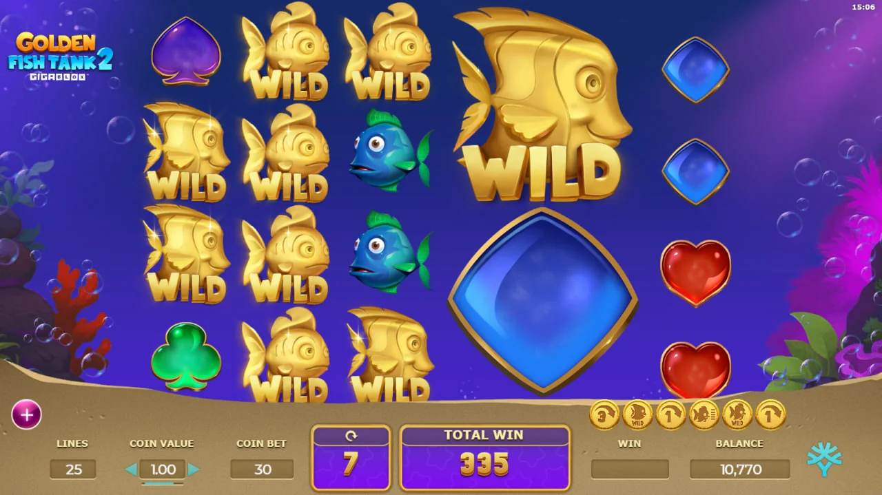 Golden Fish Tank 2 Gigablox by Yggdrasil Gaming - background 5