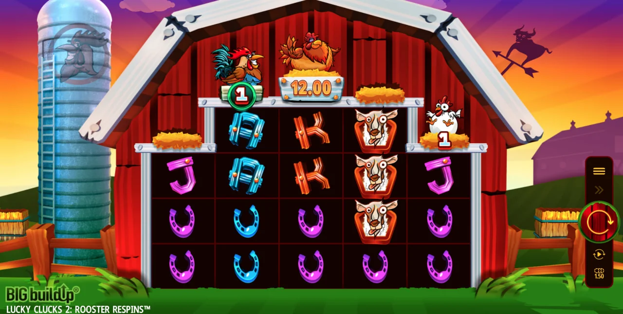 Lucky Clucks 2 Rooster Respins by Games Global - background 5