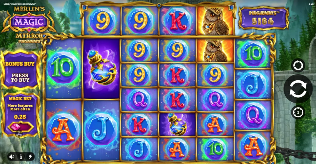 Merlin's Magic Mirror Megaways by iSoftBet - background 5