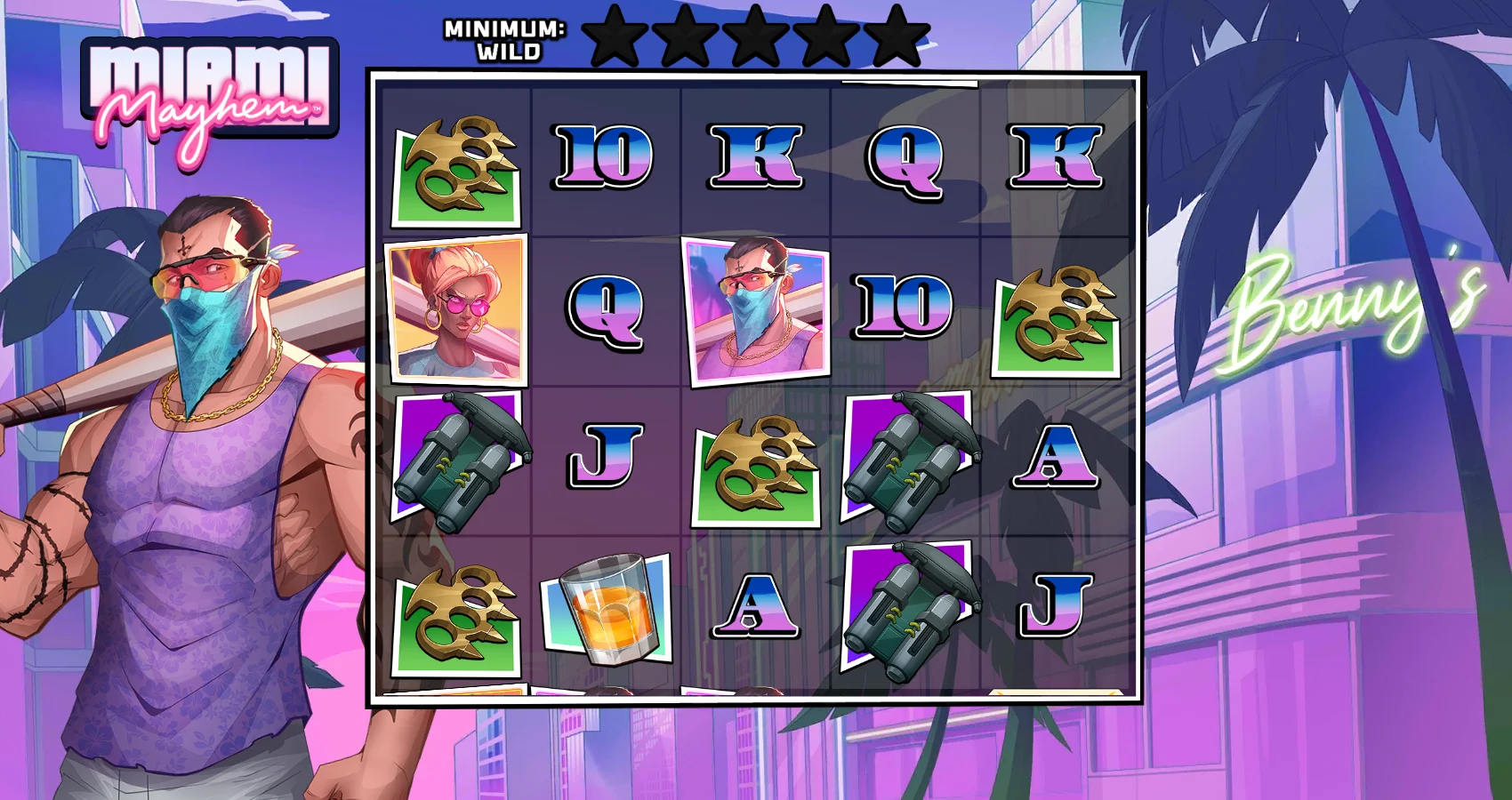 Miami Mayhem by Hacksaw Gaming - background 2