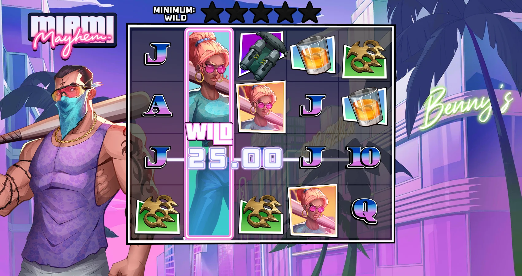 Miami Mayhem by Hacksaw Gaming - background 3