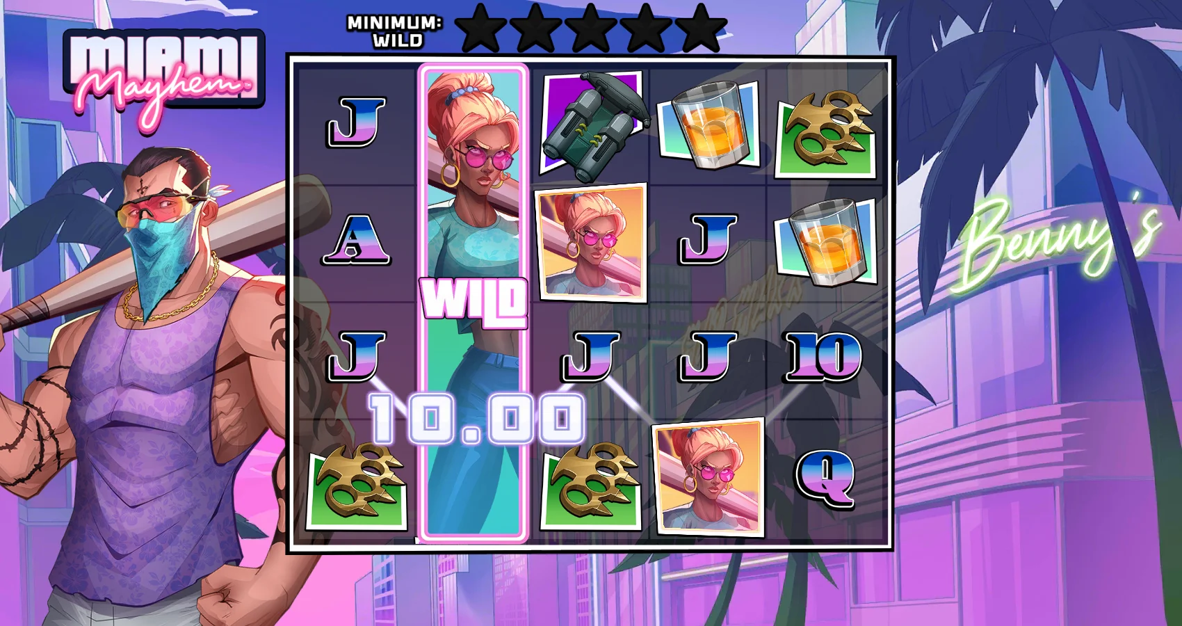 Miami Mayhem by Hacksaw Gaming - background 4