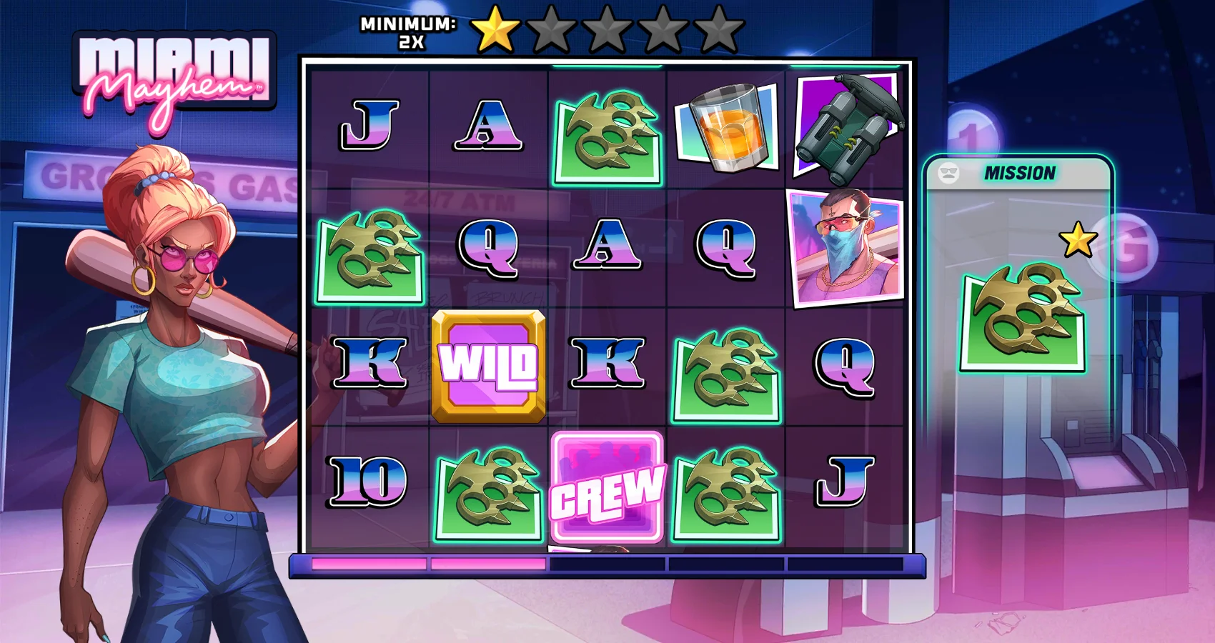 Miami Mayhem by Hacksaw Gaming - background 5