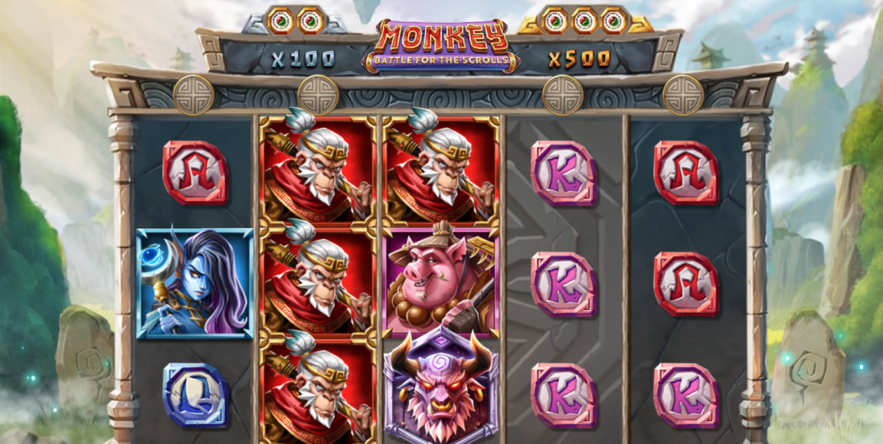 Monkey: Battle for the Scrolls by Play'n GO screen 1