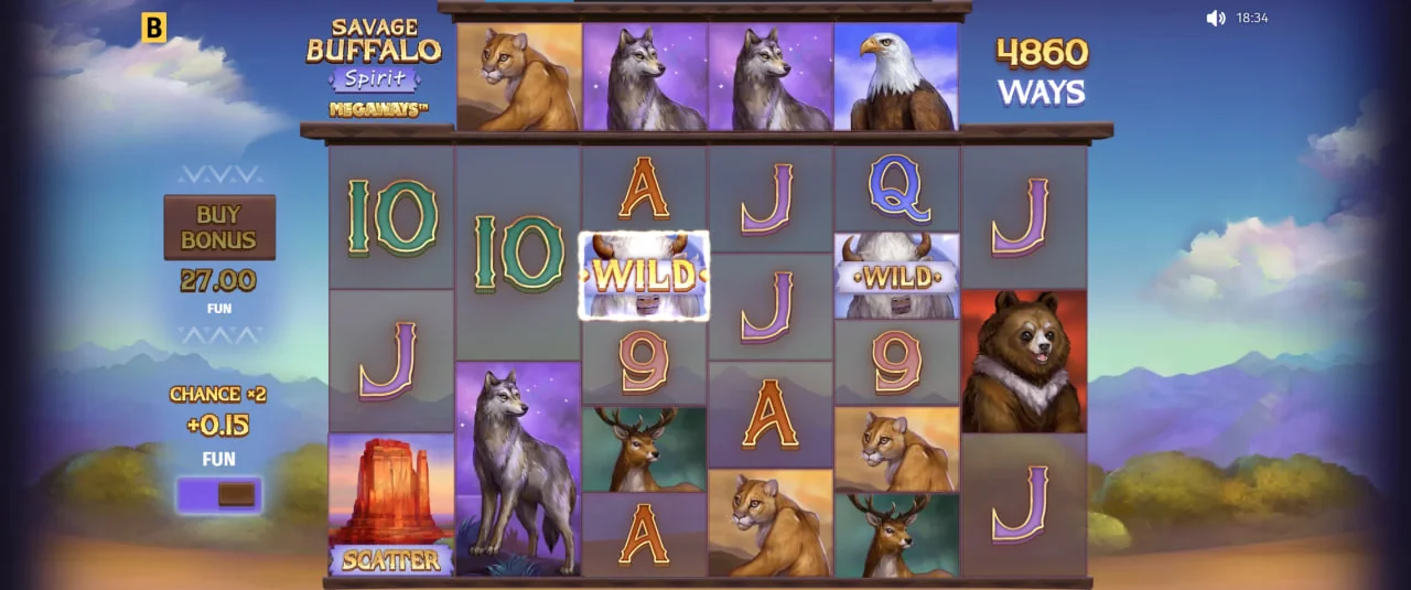 Savage Buffalo Spirit Megaways by BGaming - background 5